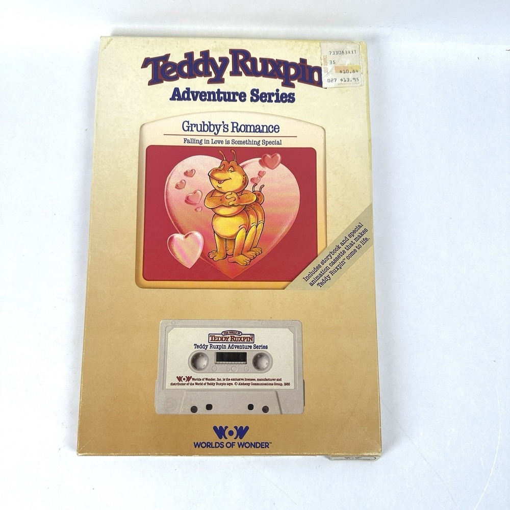 Vtg'85 Teddy Ruxpin Adventures Book & Cassette "Grubby's Romance" NOS